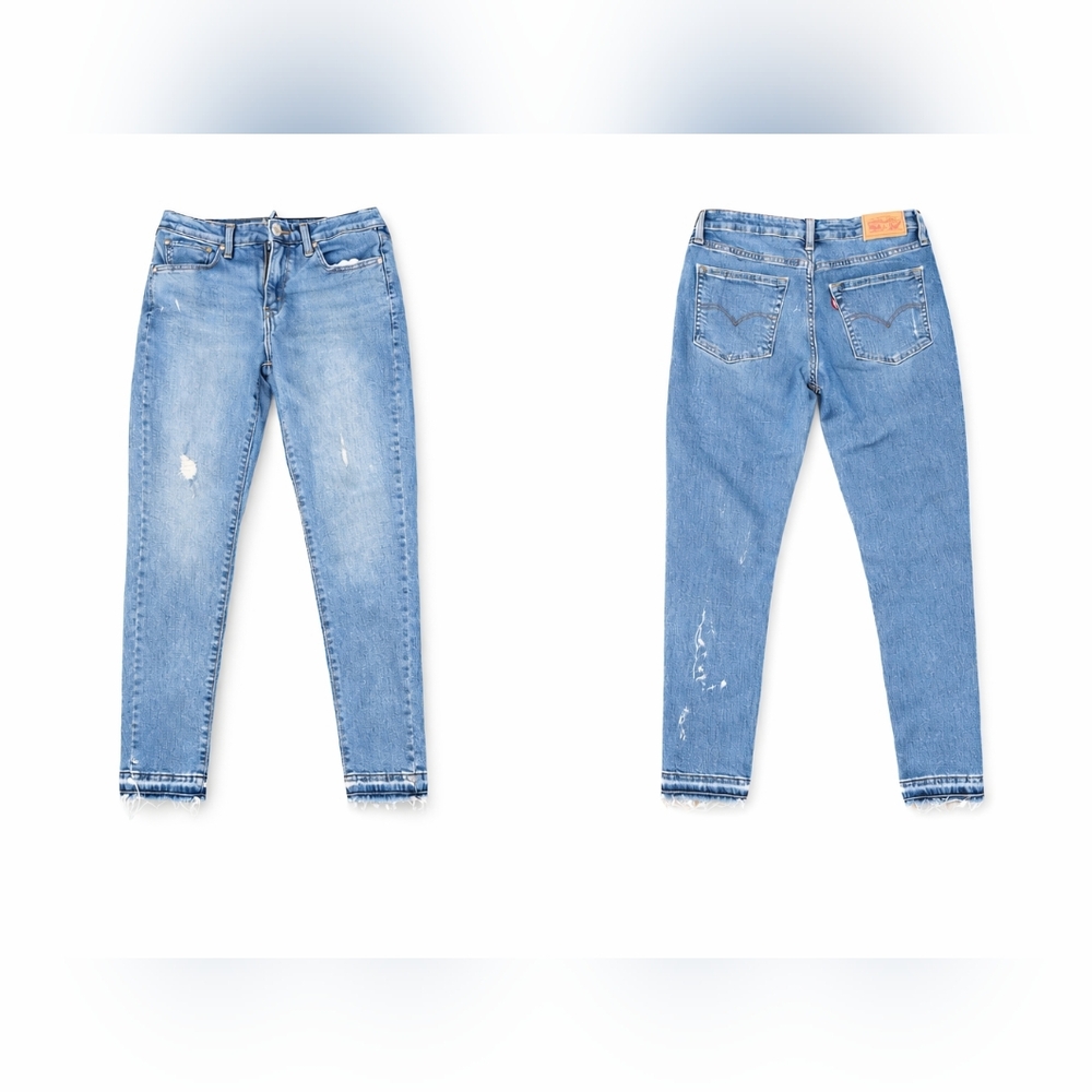 Levi’s 721 High Rise Skinny Jeans Women’s 31 Distressed Raw Hem